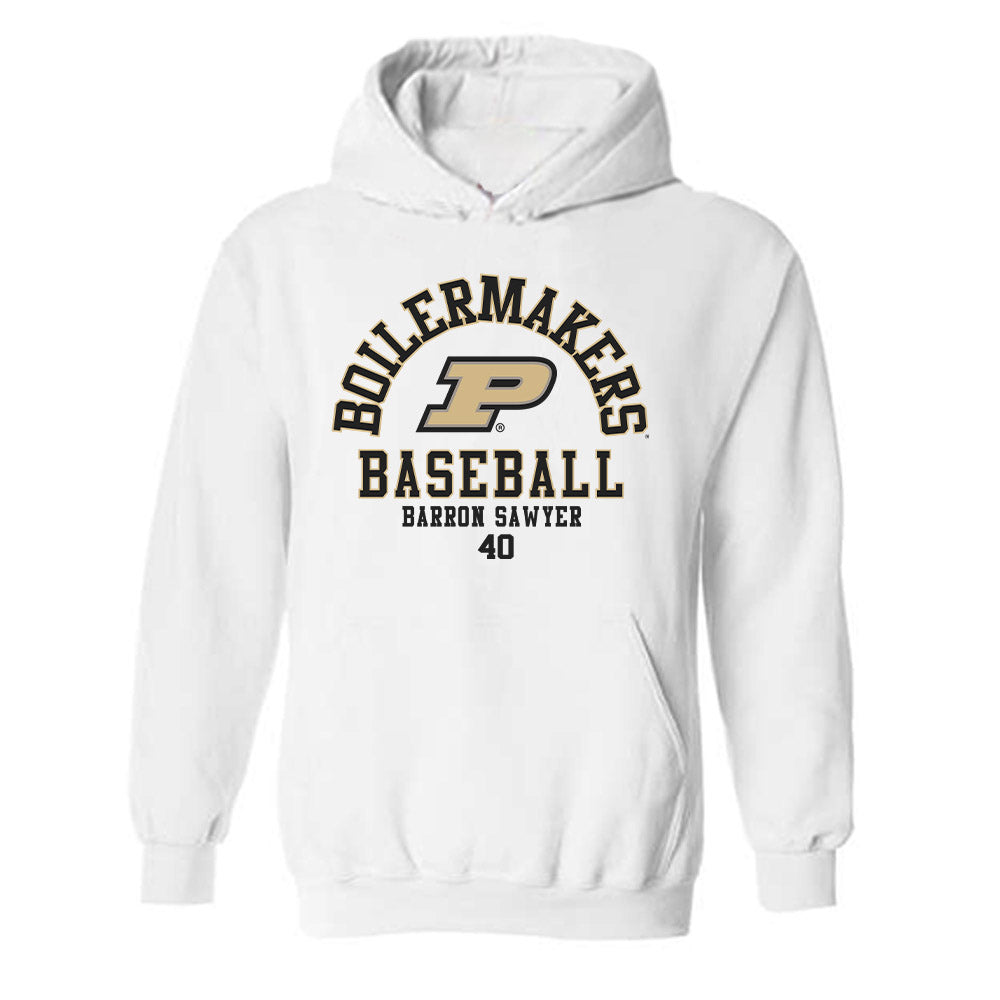 Purdue - NCAA Baseball : Barron Sawyer - Classic Fashion Shersey Hooded Sweatshirt-0