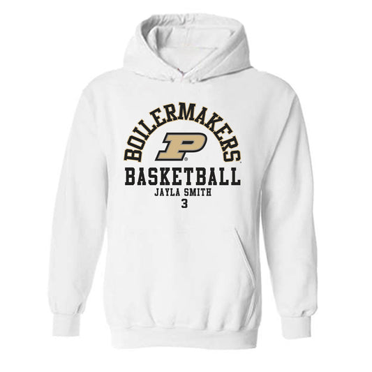 Purdue - NCAA Women's Basketball : Jayla Smith - Classic Fashion Shersey Hooded Sweatshirt-0