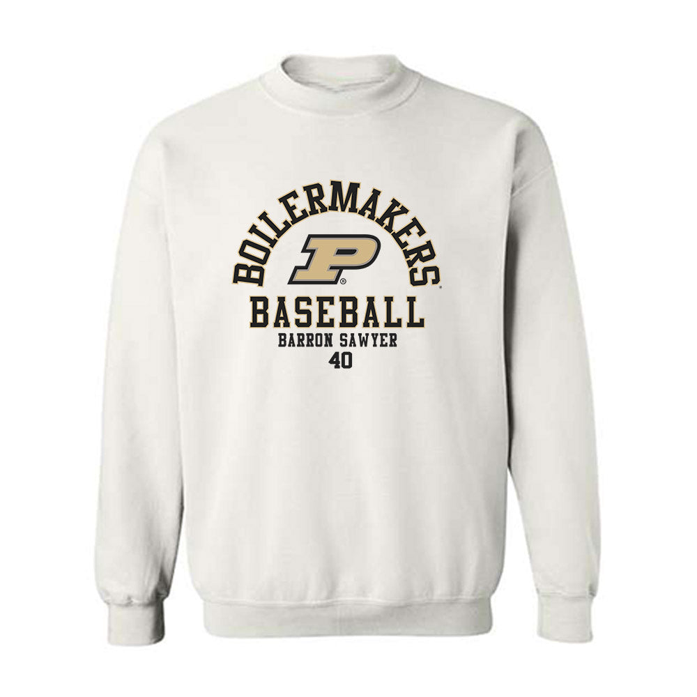 Purdue - NCAA Baseball : Barron Sawyer - Classic Fashion Shersey Crewneck Sweatshirt-0