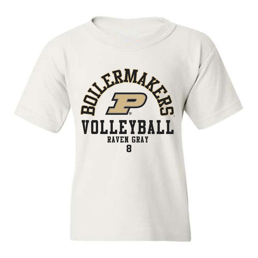 Purdue - NCAA Women's Volleyball : Raven Gray - Classic Fashion Shersey Youth T-Shirt