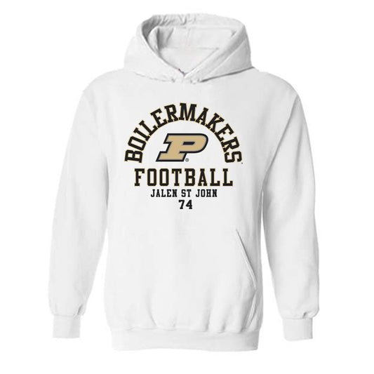 Purdue - NCAA Football : Jalen St John - Classic Fashion Shersey Hooded Sweatshirt-0