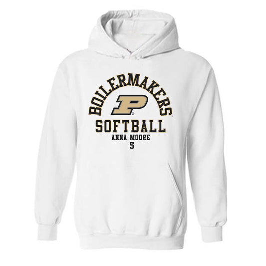 Purdue - NCAA Softball : Anna Moore - Classic Fashion Shersey Hooded Sweatshirt-0