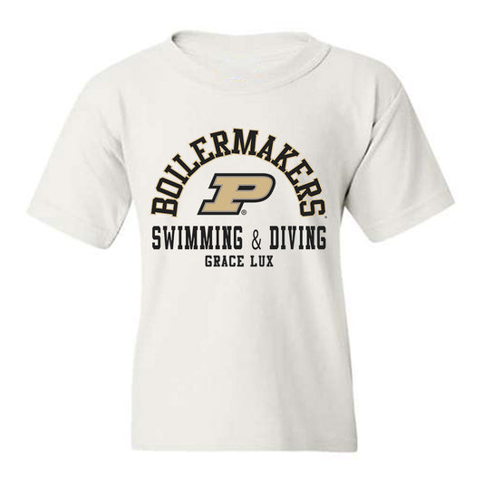 Purdue - NCAA Women's Swimming & Diving : Grace Lux - Classic Fashion Shersey Youth T-Shirt-0