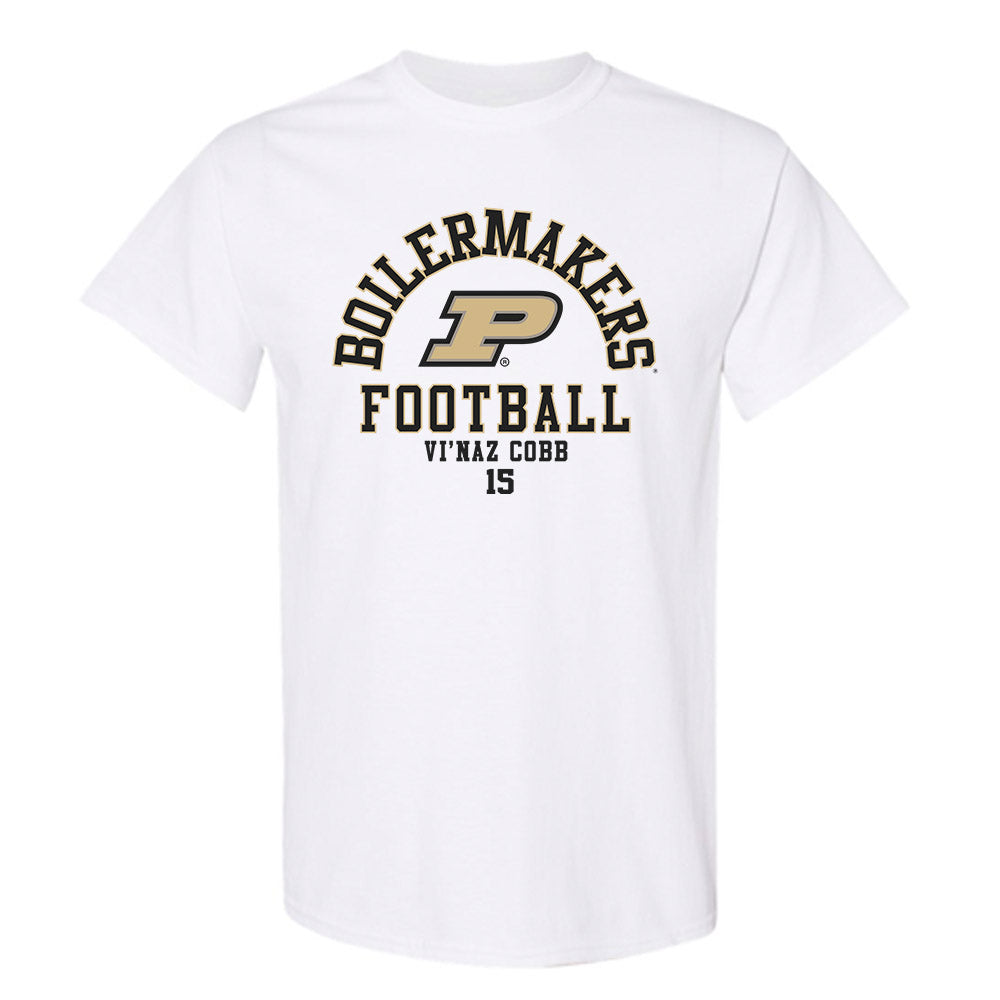 Purdue - NCAA Football : Vi'Naz Cobb - Classic Fashion Shersey T-Shirt-0