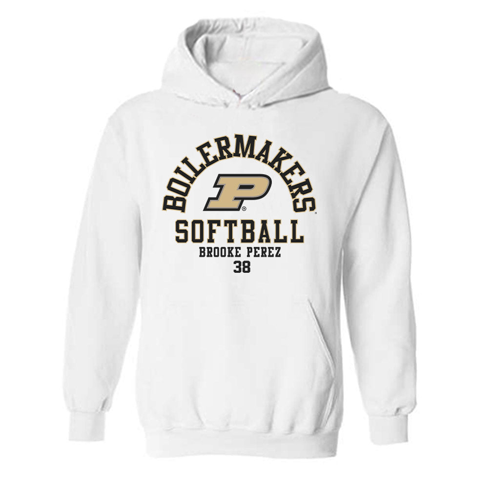 Purdue - NCAA Softball : Brooke Perez - Classic Fashion Shersey Hooded Sweatshirt-0