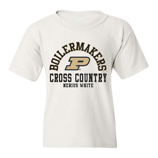 Purdue - NCAA Men's Cross Country : Nerius White - Classic Fashion Shersey Youth T-Shirt