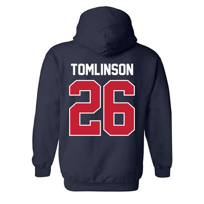 St. Johns - NCAA Men's Soccer : Kaief Tomlinson - Classic Shersey Hooded Sweatshirt-1