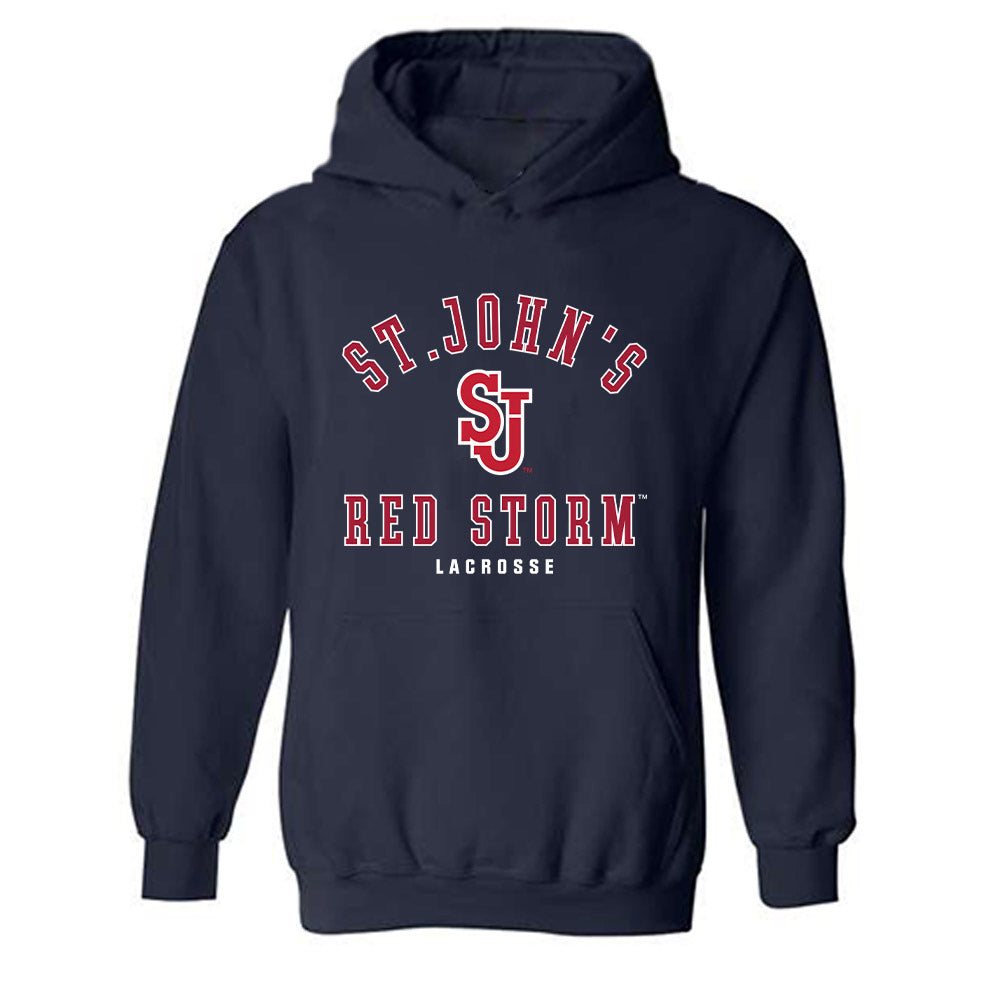 St. Johns - NCAA Men's Lacrosse : John Mavlios - Classic Shersey Hooded Sweatshirt-0
