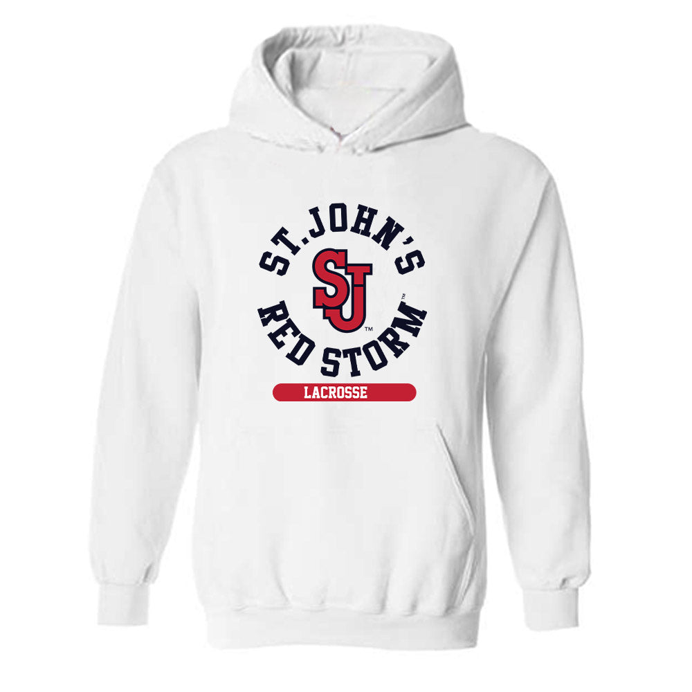 St. Johns - NCAA Men's Lacrosse : Dane Armstrong - Classic Shersey Hooded Sweatshirt