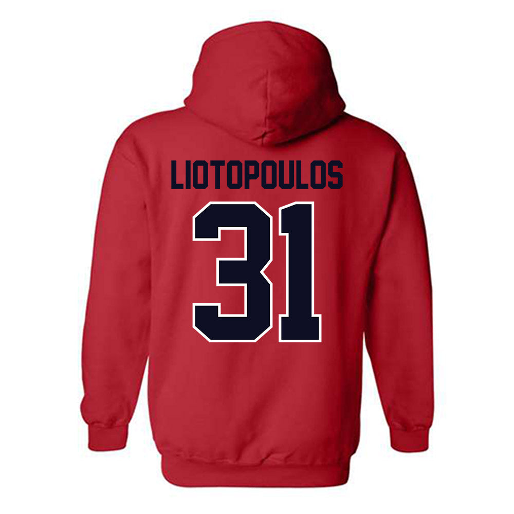 St. Johns - NCAA Men's Basketball : Lefteris Liotopoulos - Classic Shersey Hooded Sweatshirt-1
