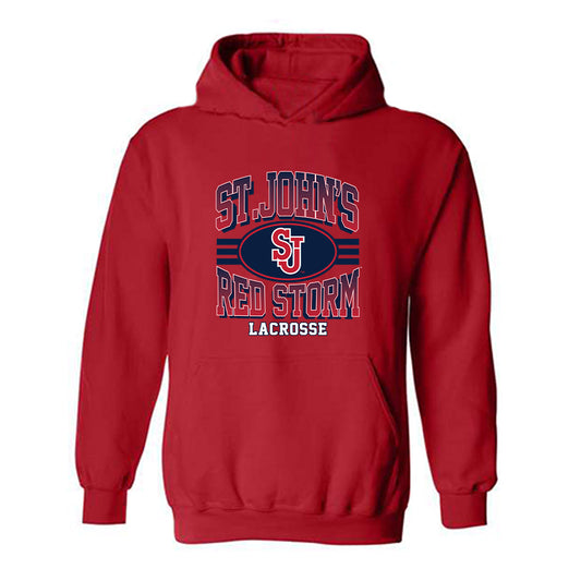 St. Johns - NCAA Men's Lacrosse : Dane Armstrong - Classic Shersey Hooded Sweatshirt