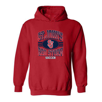 St. Johns - NCAA Men's Soccer : Antonio Biggs - Classic Shersey Hooded Sweatshirt-0