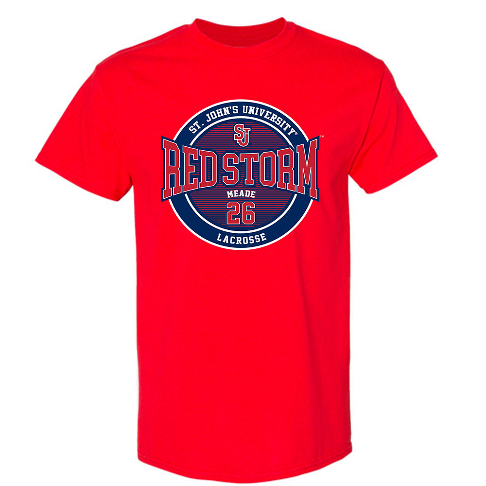 St. Johns - NCAA Men's Lacrosse : Tyson Meade - Classic Fashion Shersey T-Shirt-0