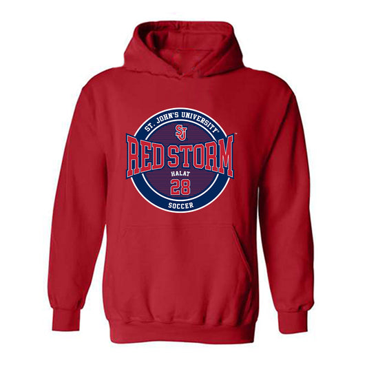 St. Johns - NCAA Men's Soccer : Damian Halat - Classic Fashion Shersey Hooded Sweatshirt-0