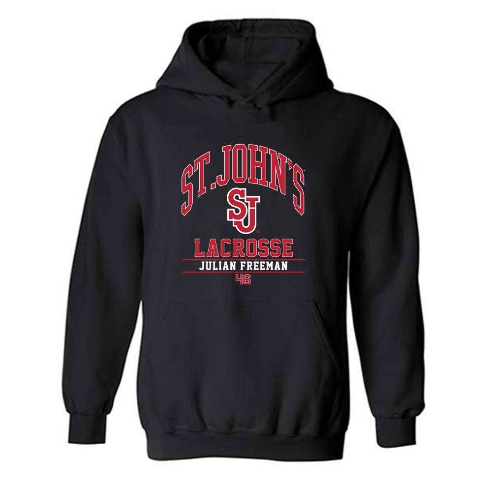 St. Johns - NCAA Men's Lacrosse : Julian Freeman - Classic Fashion Shersey Hooded Sweatshirt