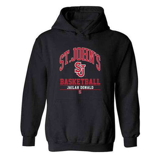 St. Johns - NCAA Women's Basketball : Jailah Donald - Classic Fashion Shersey Hooded Sweatshirt