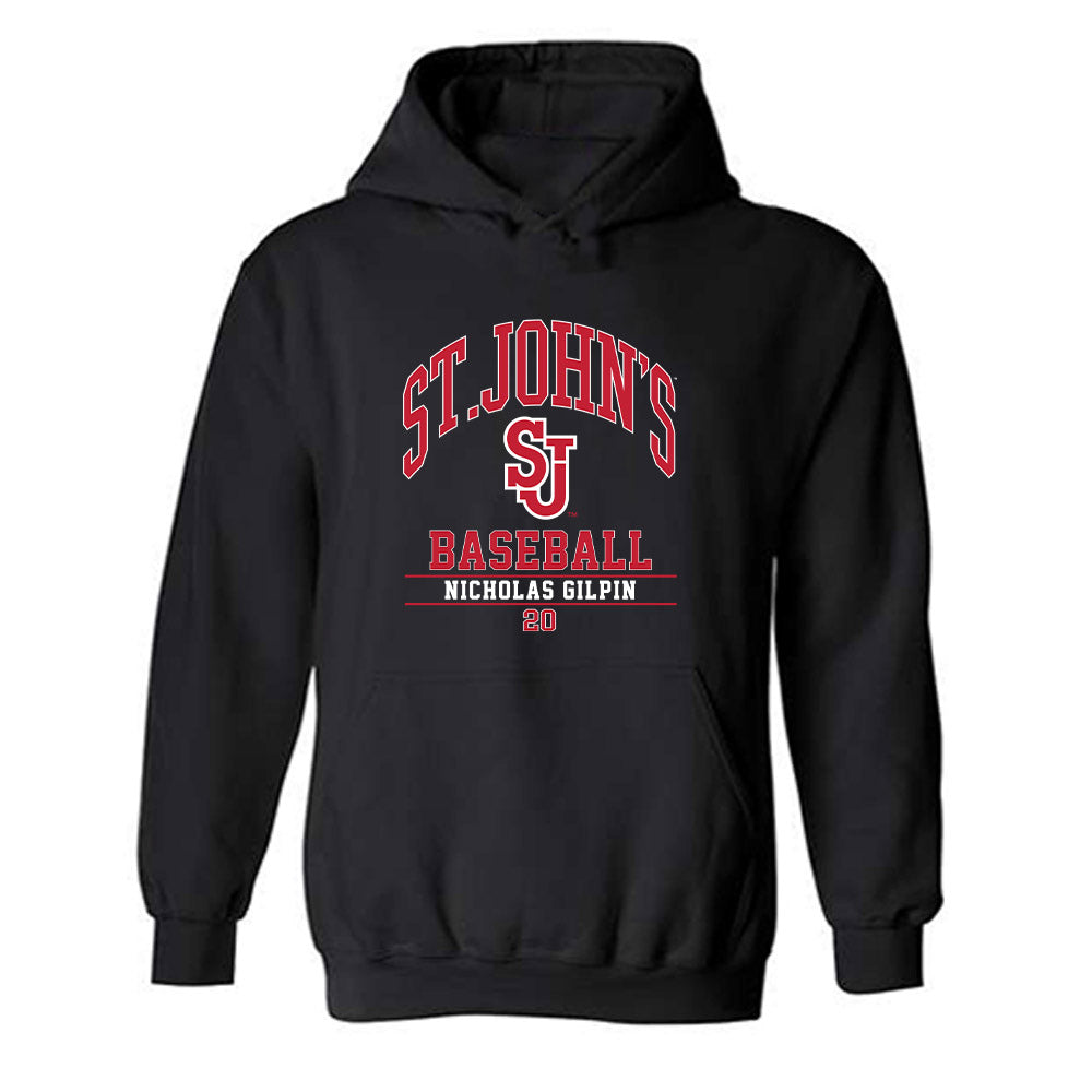 St. Johns - NCAA Baseball : Nicholas Gilpin - Classic Fashion Shersey Hooded Sweatshirt-0