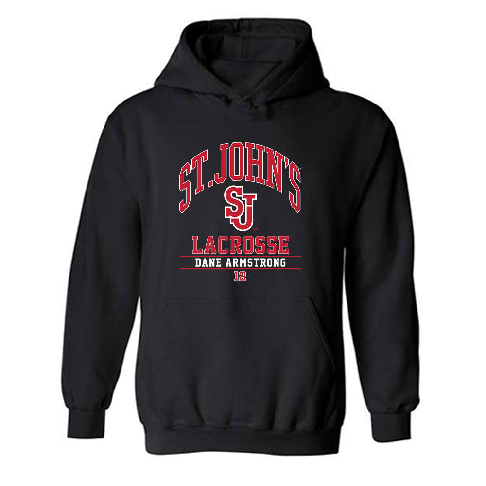 St. Johns - NCAA Men's Lacrosse : Dane Armstrong - Classic Fashion Shersey Hooded Sweatshirt