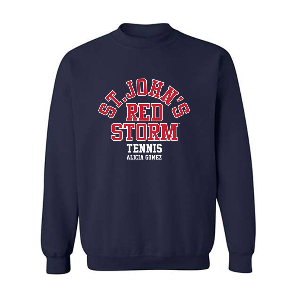 St. Johns - NCAA Women's Tennis : Alicia Gomez - Classic Fashion Shersey Crewneck Sweatshirt-0