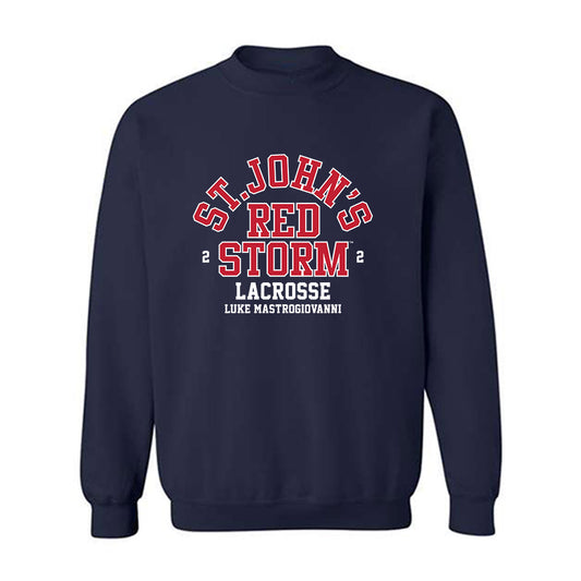 St. Johns - NCAA Men's Lacrosse : Luke Mastrogiovanni - Classic Fashion Shersey Crewneck Sweatshirt-0