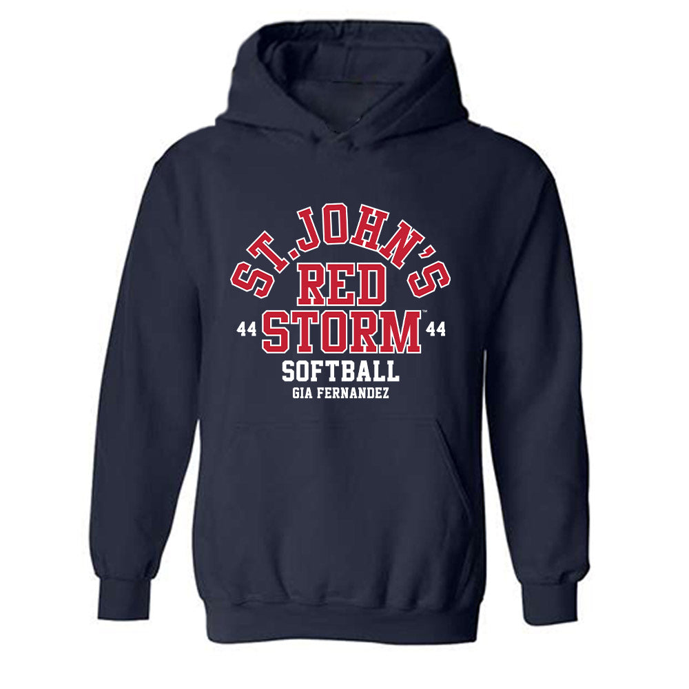 St. Johns - NCAA Softball : Gia Fernandez - Classic Fashion Shersey Hooded Sweatshirt-0
