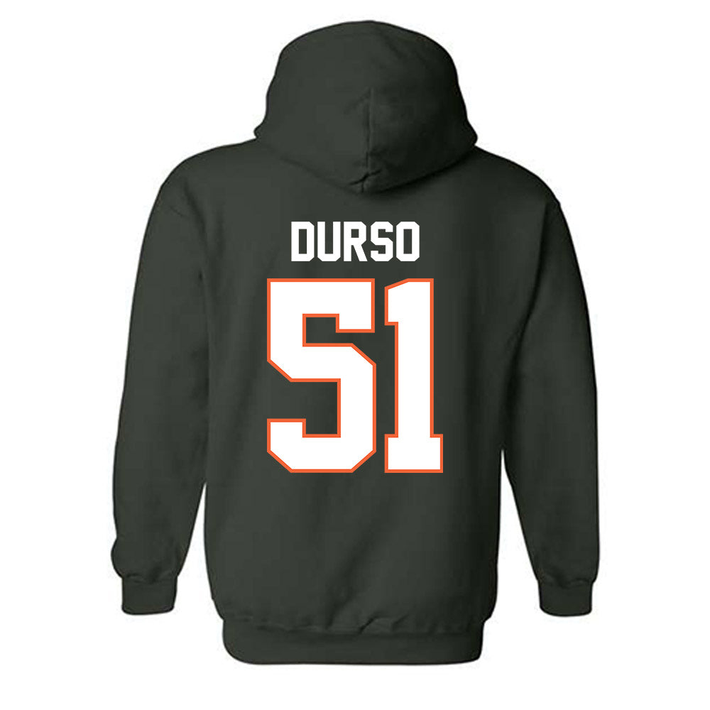 Miami - NCAA Baseball : Jack Durso - Classic Shersey Hooded Sweatshirt-1
