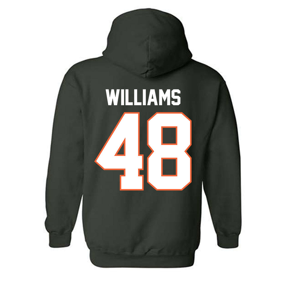 Miami - NCAA Football : Andres Williams - Classic Shersey Hooded Sweatshirt-1