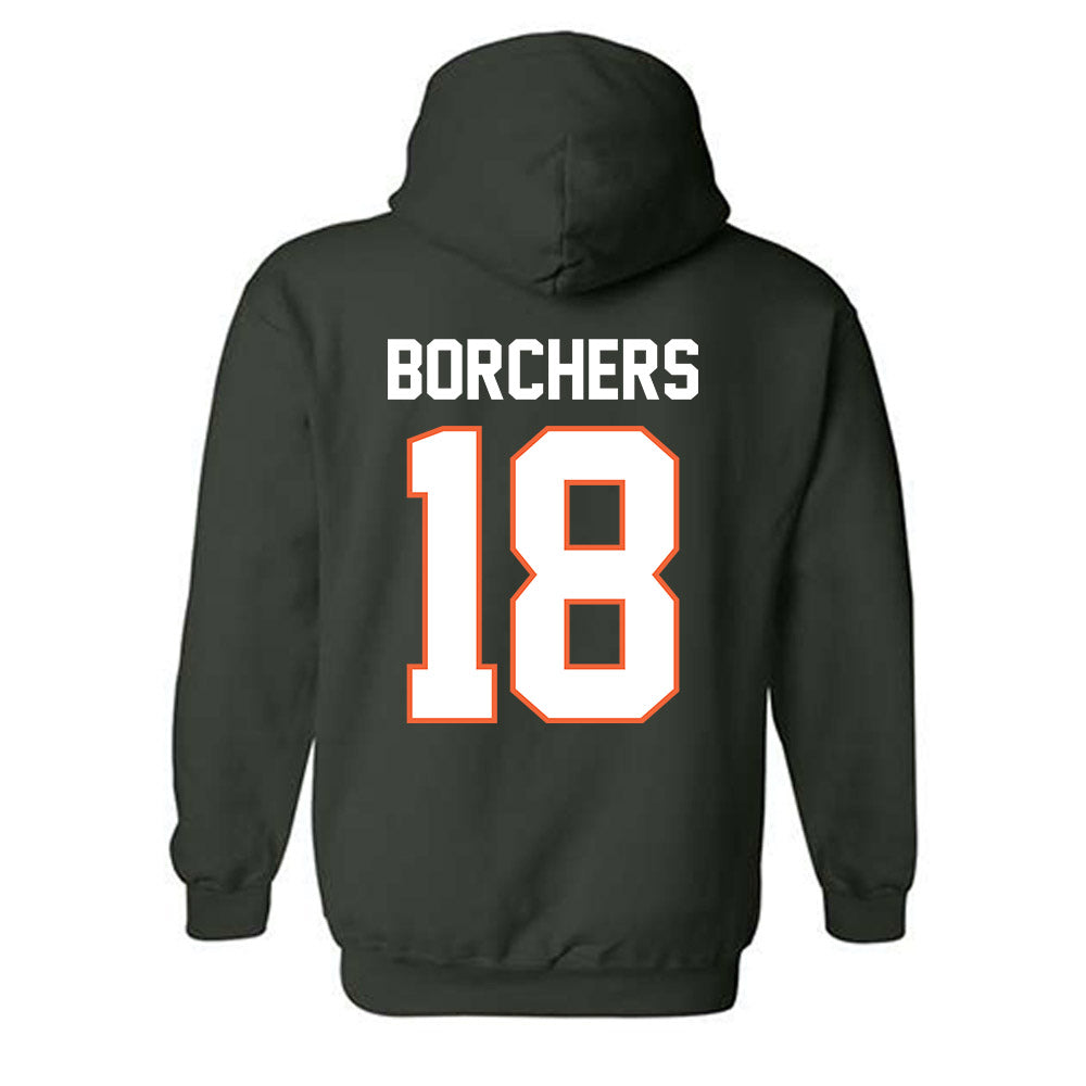 Miami - NCAA Football : Joe Borchers - Classic Shersey Hooded Sweatshirt-1