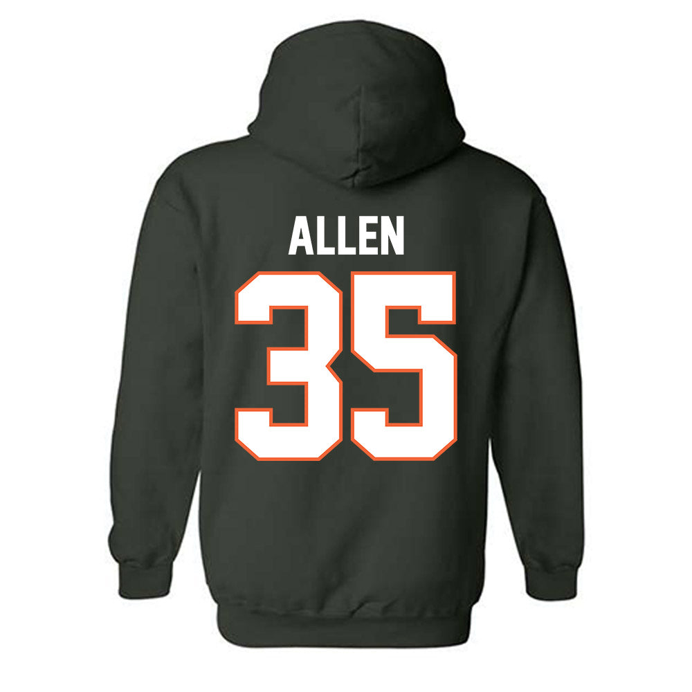 Miami - NCAA Men's Basketball : Dante Allen - Classic Shersey Hooded Sweatshirt-1