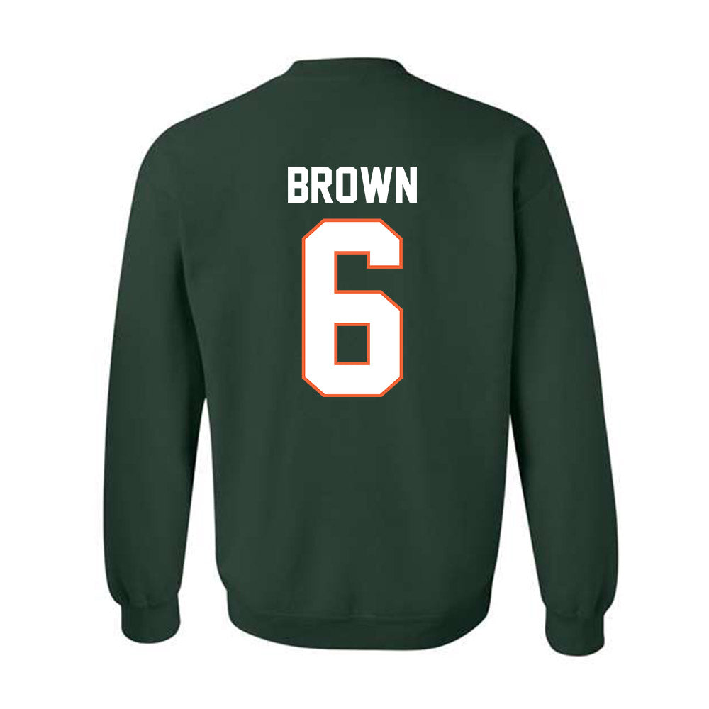 Miami - NCAA Football : CharMar Brown - Classic Shersey Crewneck Sweatshirt-1