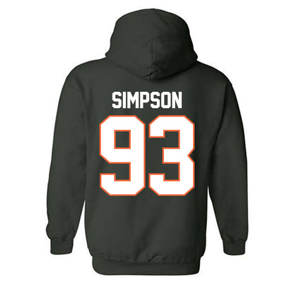 Miami - NCAA Football : Donta Simpson - Classic Shersey Hooded Sweatshirt-1