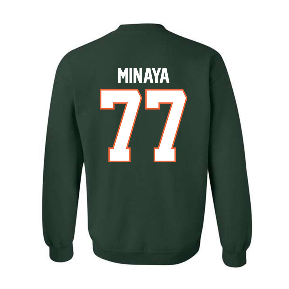Miami - NCAA Football : Juan Minaya - Classic Shersey Crewneck Sweatshirt-1