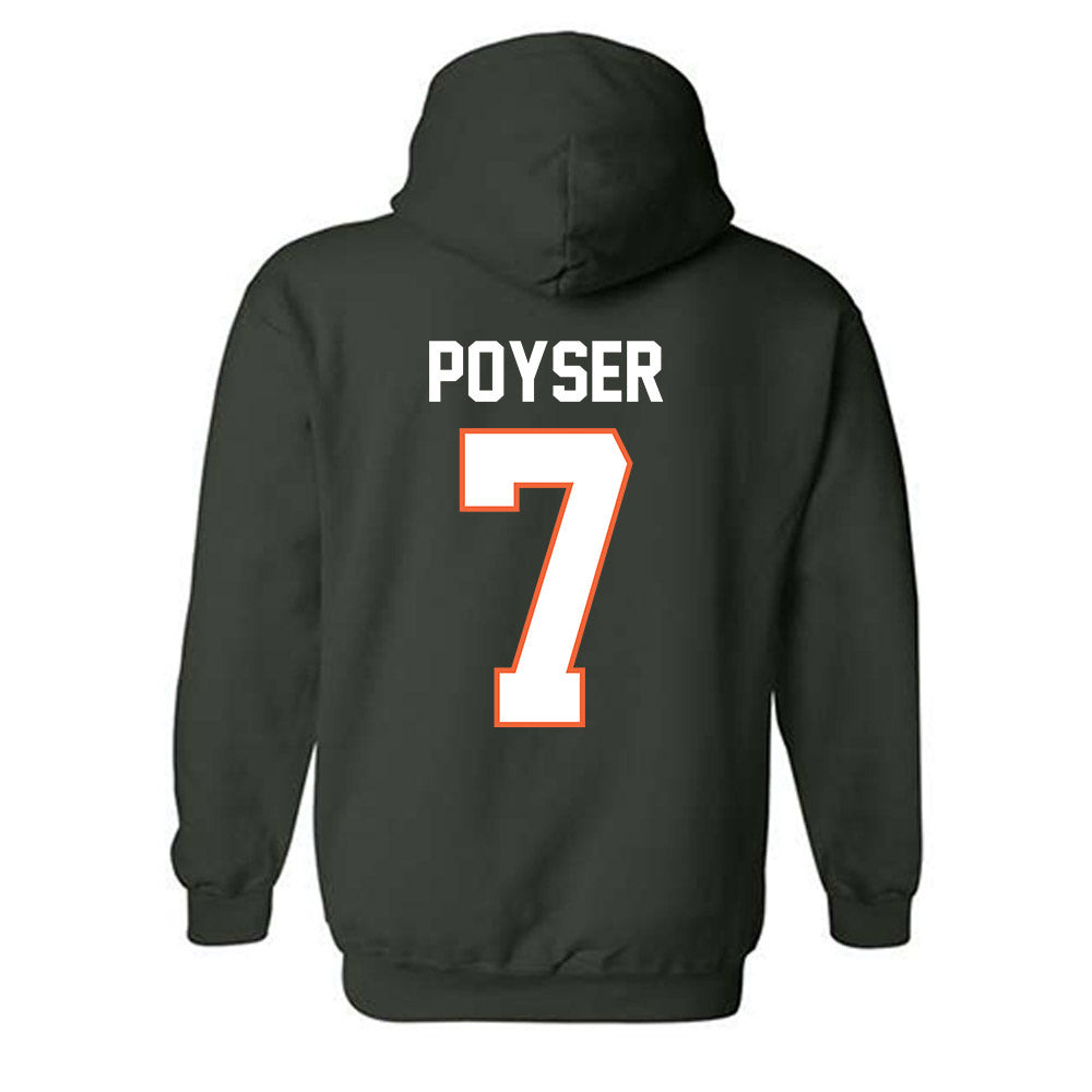 Miami - NCAA Football : Zechariah Poyser - Classic Shersey Hooded Sweatshirt-1