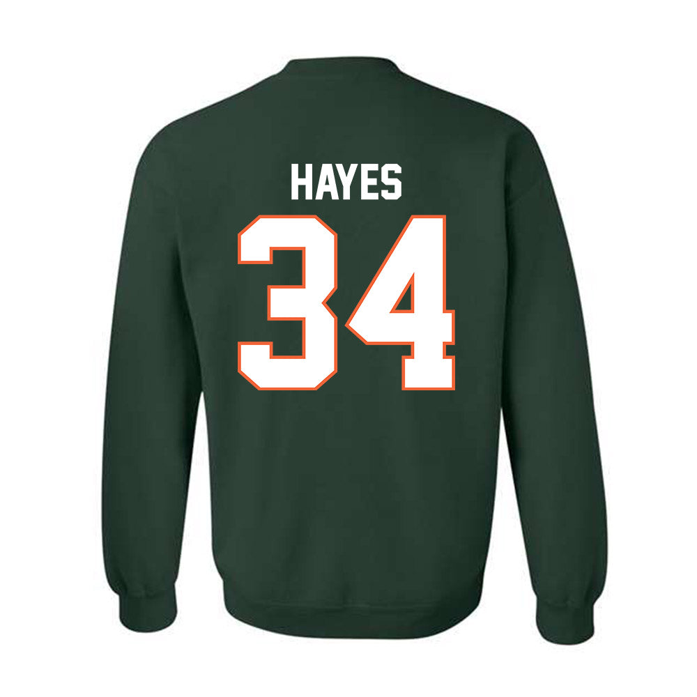 Miami - NCAA Football : Adarius Hayes - Classic Shersey Crewneck Sweatshirt-1