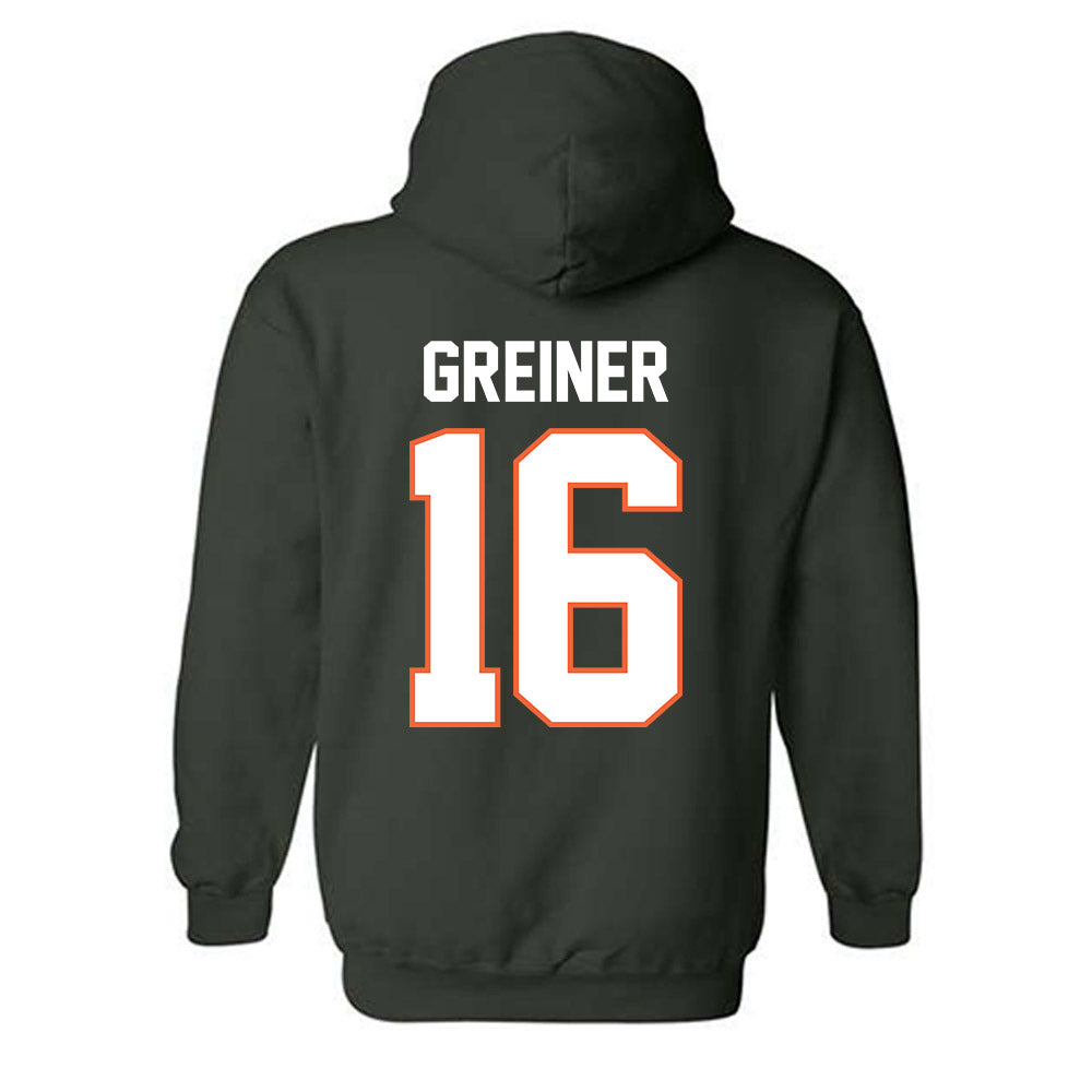 Miami - NCAA Women's Soccer : Sarah Greiner - Classic Shersey Hooded Sweatshirt-1