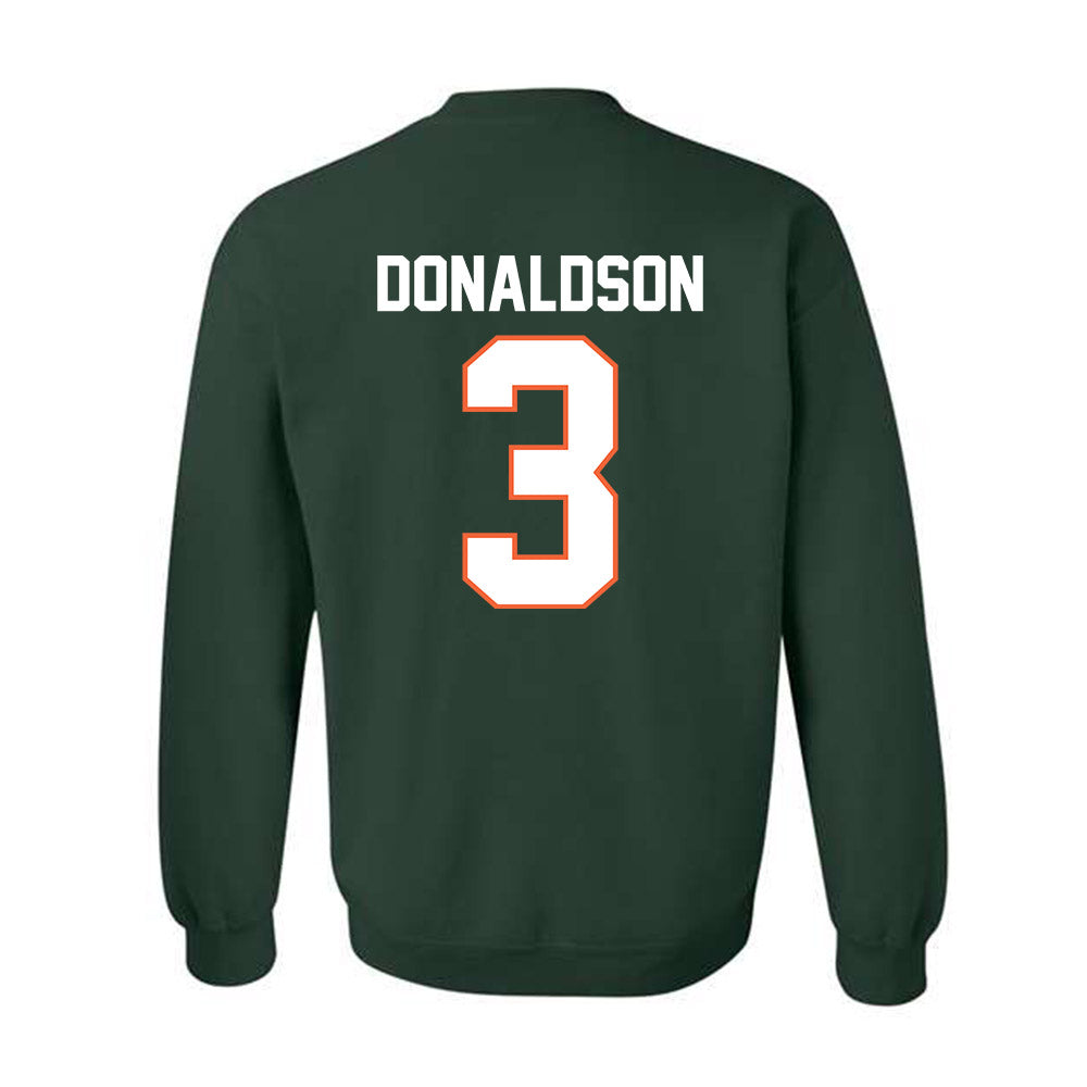 Miami - NCAA Men's Basketball : Tre Donaldson - Classic Shersey Crewneck Sweatshirt-1