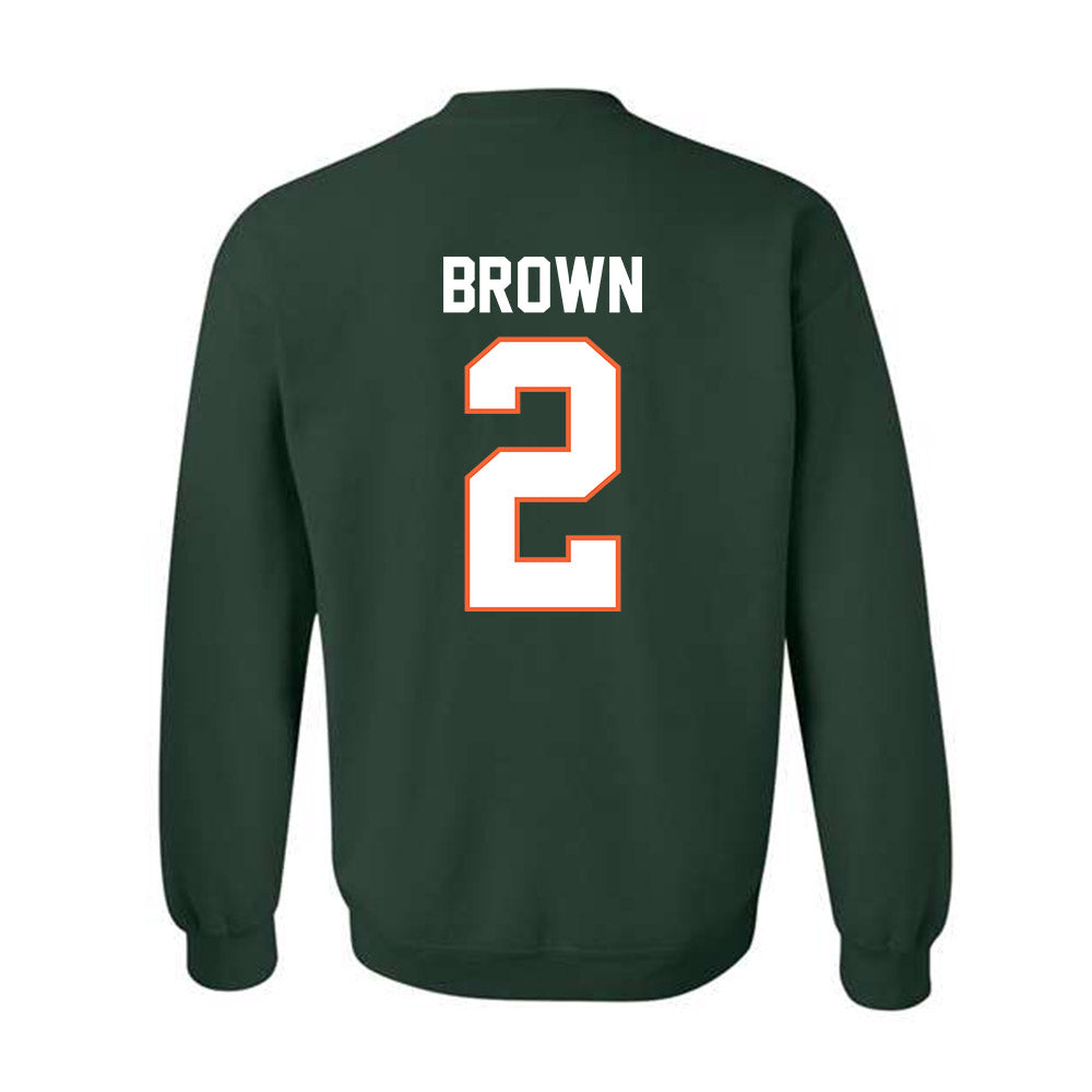 Miami - NCAA Football : Damari Brown - Classic Shersey Crewneck Sweatshirt-1