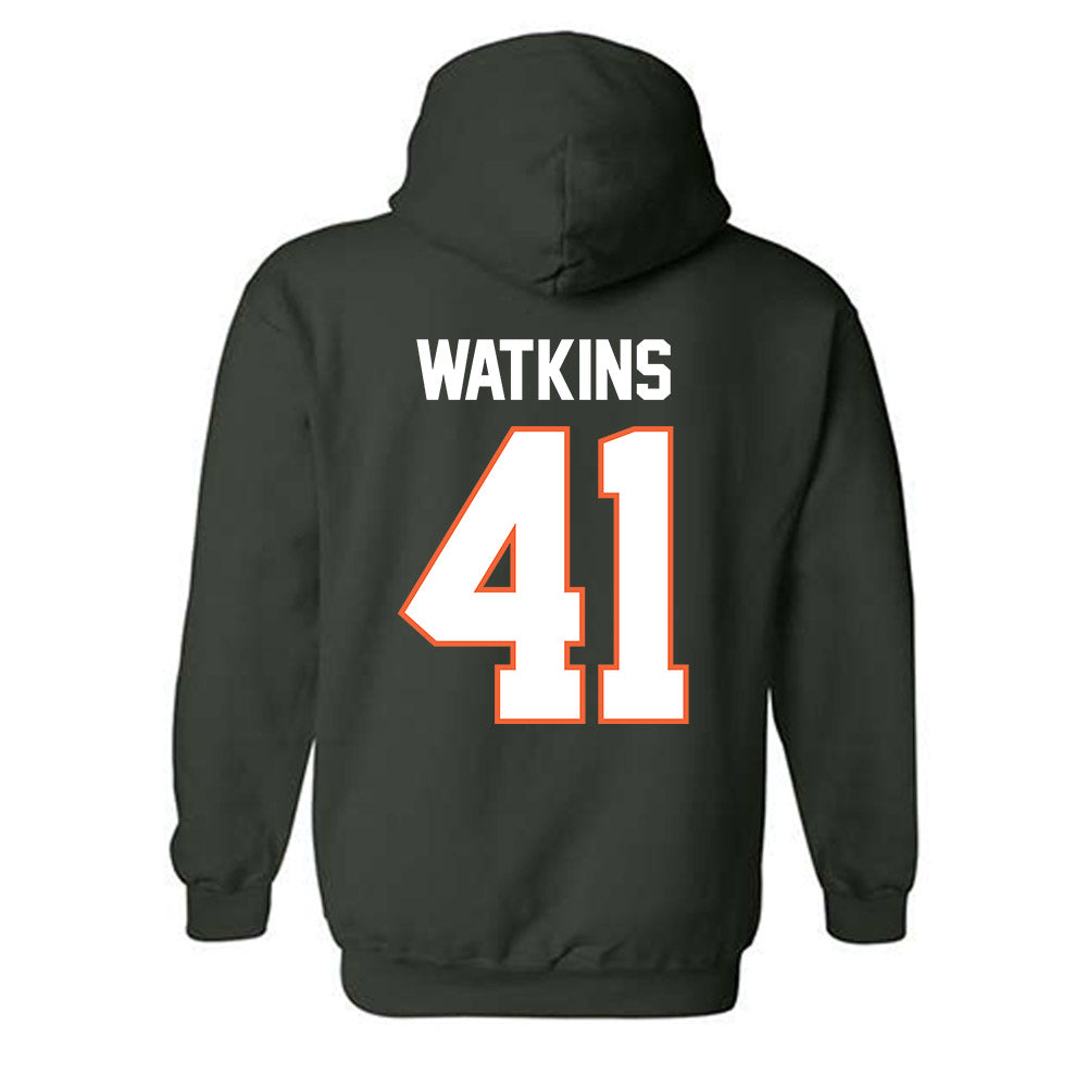 Miami - NCAA Baseball : Jailen Watkins - Classic Shersey Hooded Sweatshirt-1