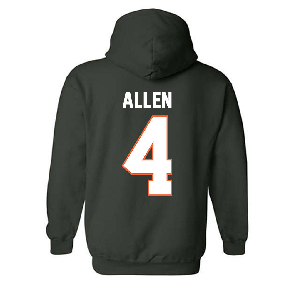 Miami - NCAA Men's Basketball : Marcus Allen - Classic Shersey Hooded Sweatshirt-1