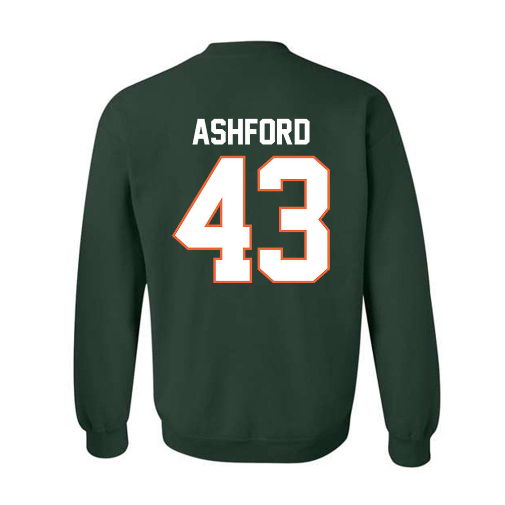 Miami - NCAA Baseball : Ryan Ashford - Classic Shersey Crewneck Sweatshirt-1