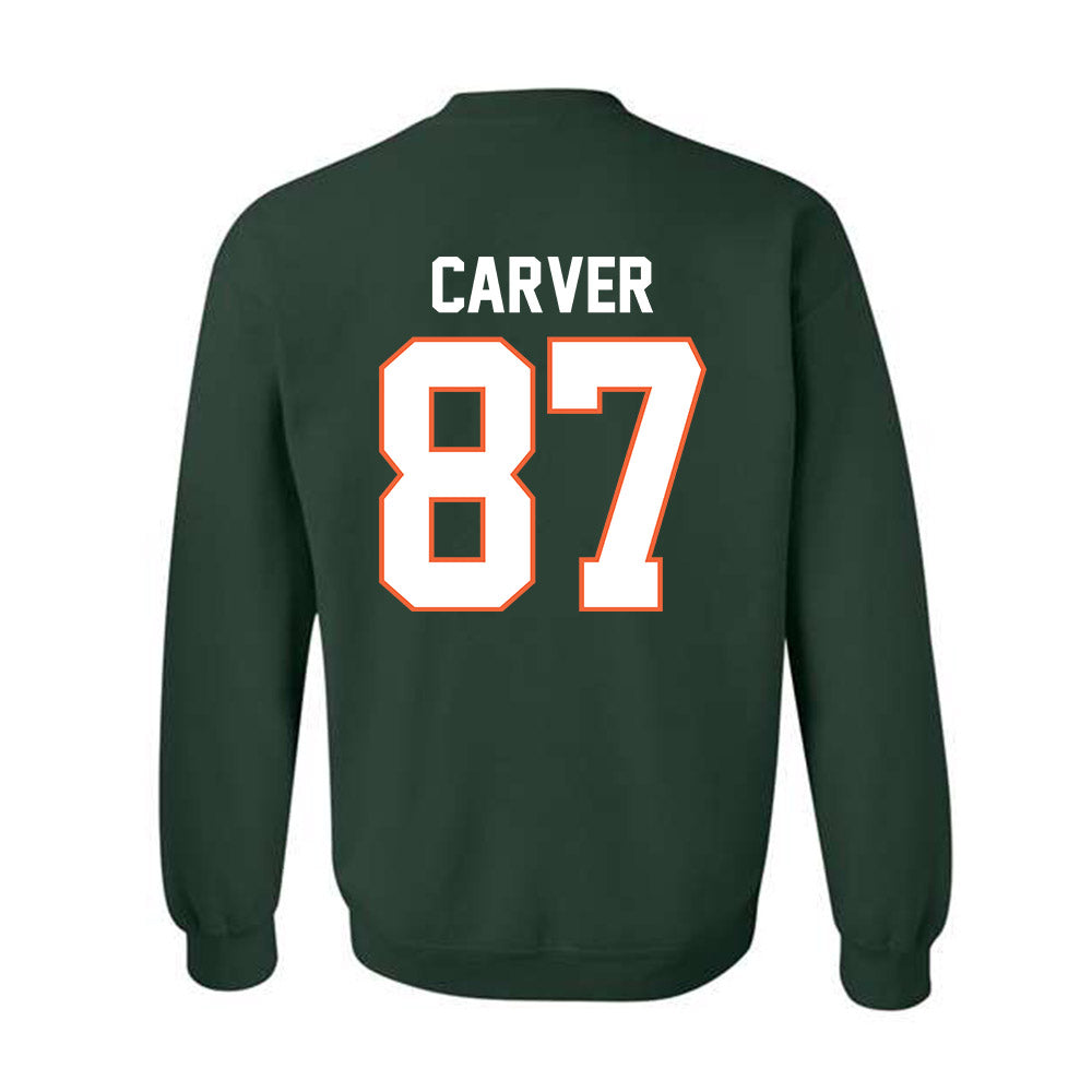 Miami - NCAA Football : Hunter Carver - Classic Shersey Crewneck Sweatshirt-1