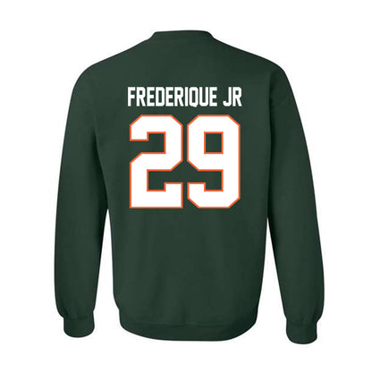 Miami - NCAA Football : Romanas Frederique Jr - Classic Shersey Crewneck Sweatshirt-1