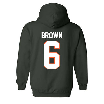 Miami - NCAA Football : CharMar Brown - Classic Shersey Hooded Sweatshirt-1