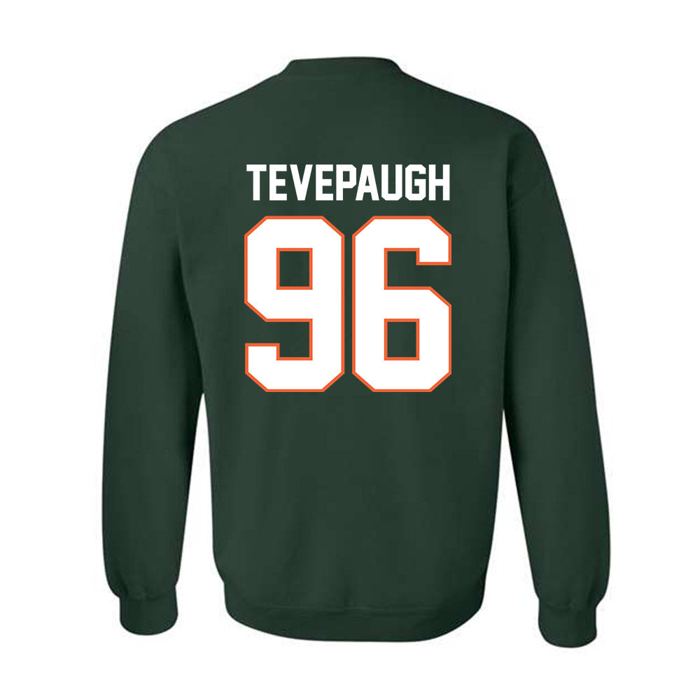Miami - NCAA Football : Tucker Tevepaugh - Classic Shersey Crewneck Sweatshirt-1