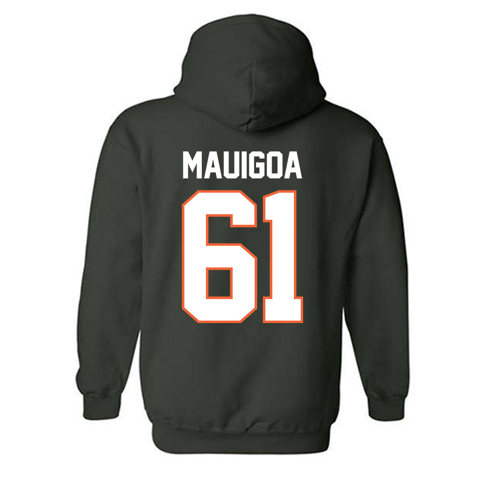 Miami - NCAA Football : Francis Mauigoa - Classic Shersey Hooded Sweatshirt-1