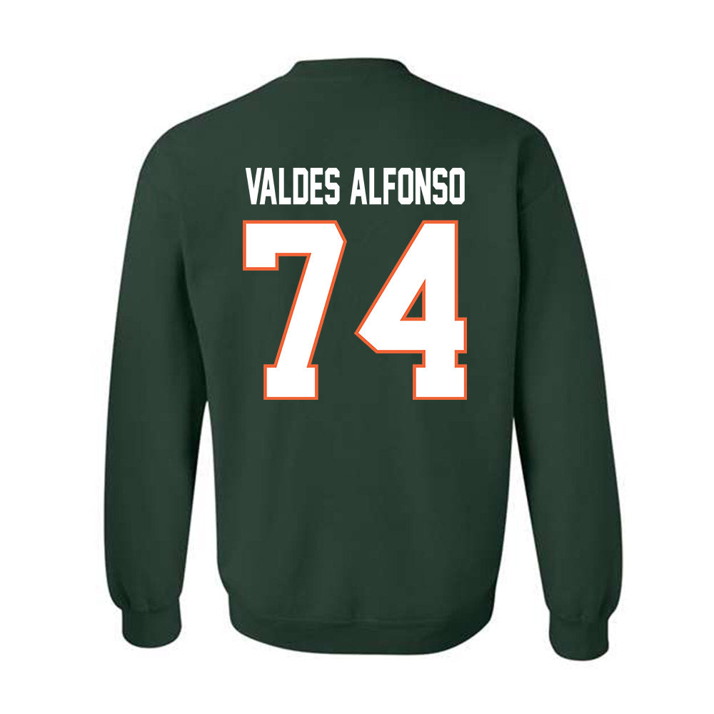 Miami - NCAA Football : Yerovi Valdes Alfonso - Classic Shersey Crewneck Sweatshirt-1