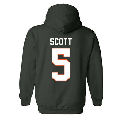 Miami - NCAA Football : Justin Scott - Classic Shersey Hooded Sweatshirt-1