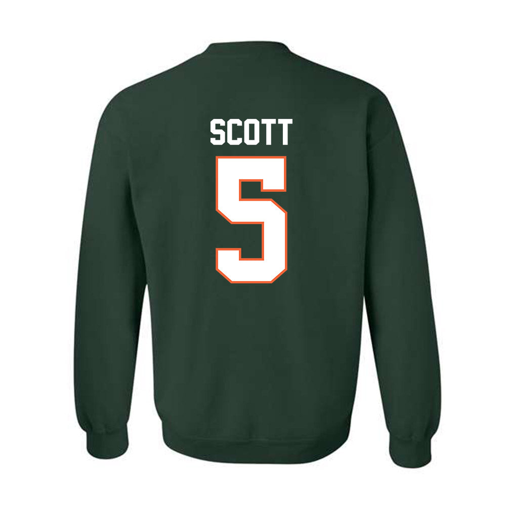 Miami - NCAA Football : Justin Scott - Classic Shersey Crewneck Sweatshirt-1