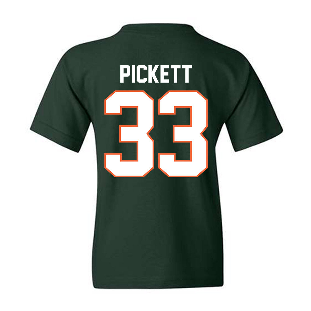 Miami - NCAA Football : Booker Pickett - Classic Shersey Youth T-Shirt-1