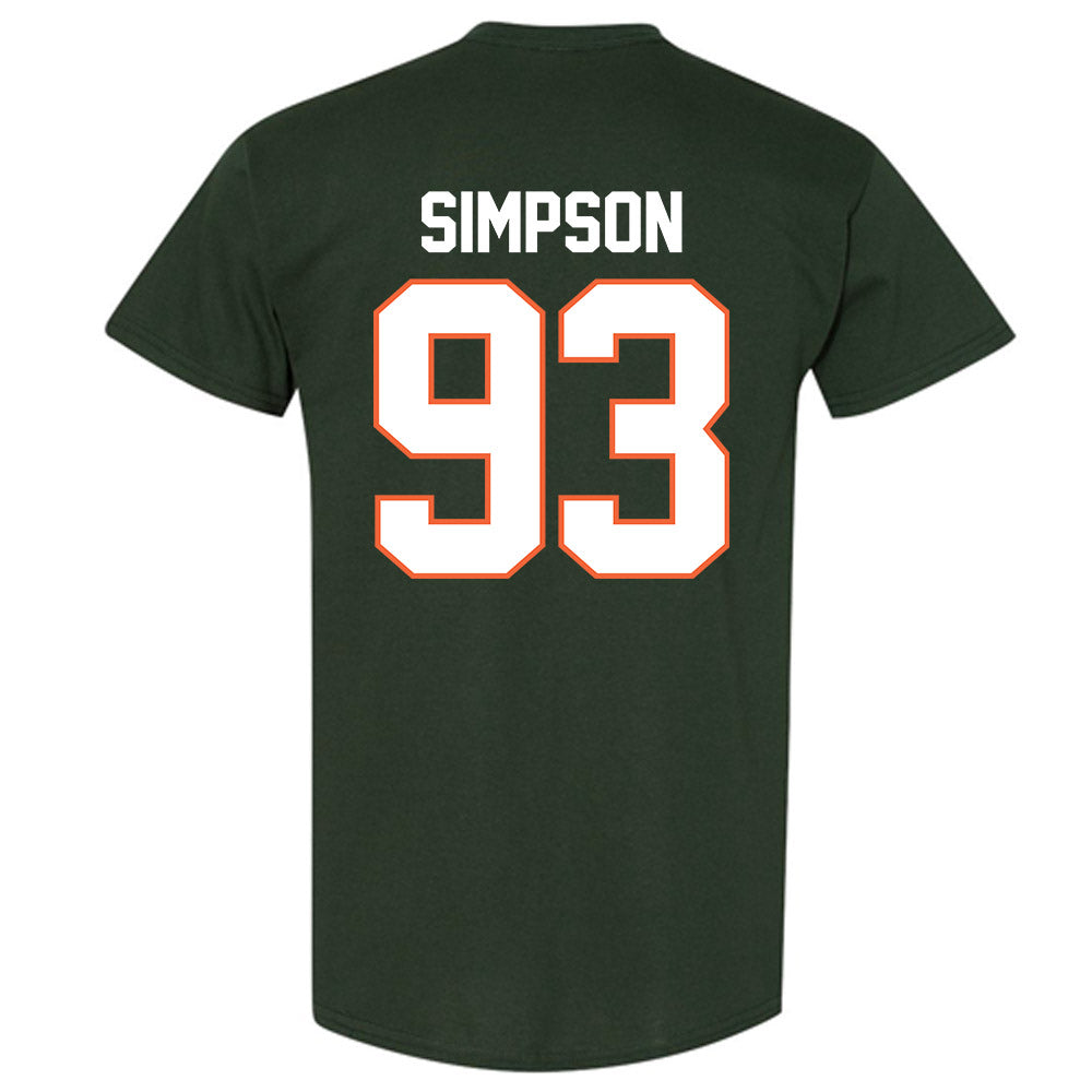 Miami - NCAA Football : Donta Simpson - Classic Shersey T-Shirt-1